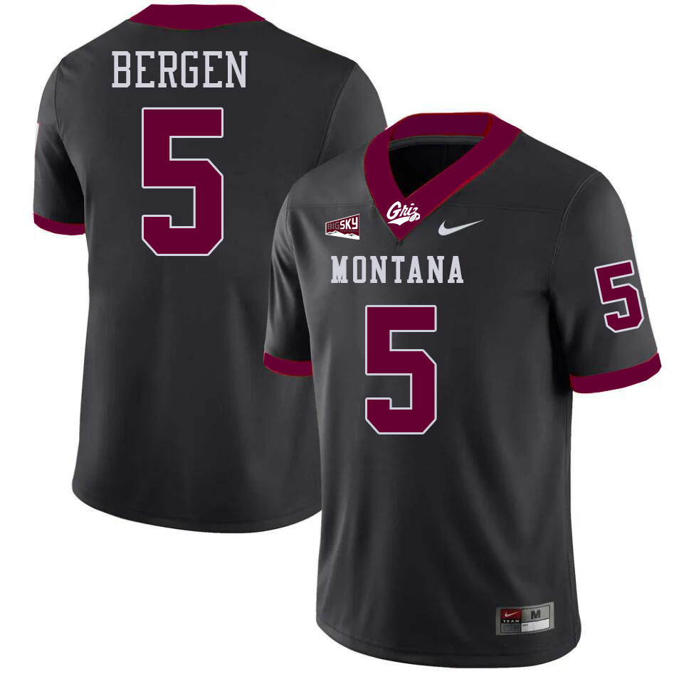 Junior Bergen Montana Grizzlies Jersey,University Of Montana Grizzlies #5 Junior Bergen Jersey-Black